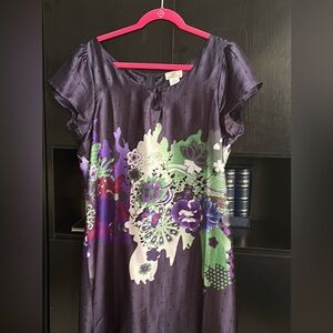 Floral Print Sheath Dress -XL